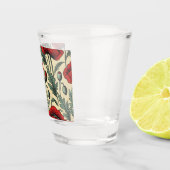 -geïnspireerde rode papaver shot glas (Rechts)