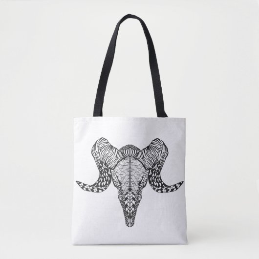 Geïnspireerde schedel 2 tote bag (Voorkant)