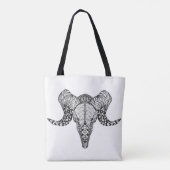 Geïnspireerde schedel 2 tote bag (Achterkant)