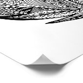 Geïnspireerde schets van veren 2 poster (Hoek)