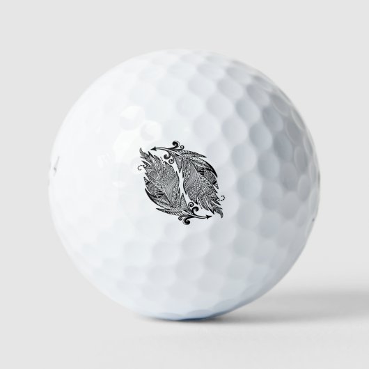 Geïnspireerde schets van veren golfballen (Voorkant)
