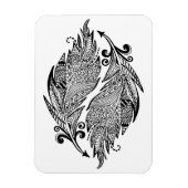 Geïnspireerde schets van veren magneet (Verticaal)