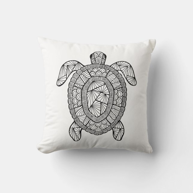 Geïnspireerde schildpad kussen (Voorkant)
