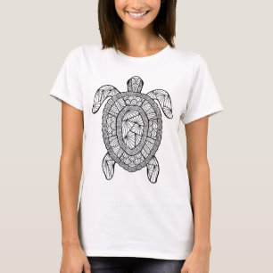 Geïnspireerde schildpad t-shirt