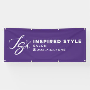 Geïnspireerde stijl Salon Paarse Banner