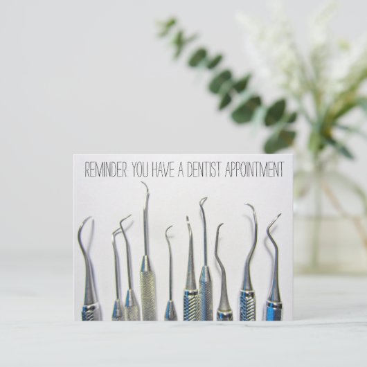 geïnspireerde tandarts afspraak herinnering briefkaart (Staand voorkant)