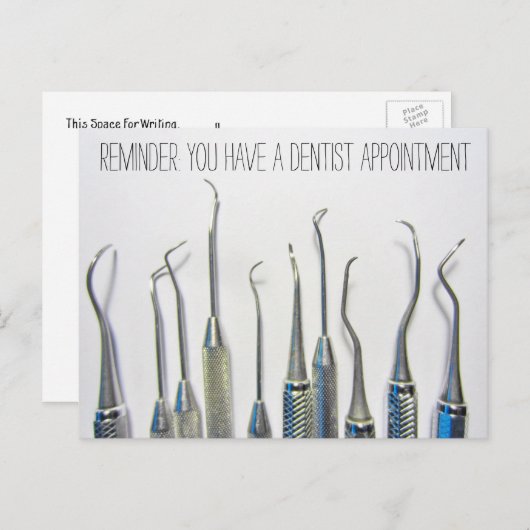 geïnspireerde tandarts afspraak herinnering briefkaart (Voorkant / Achterkant)