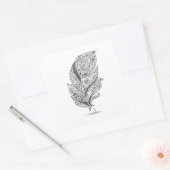 Geïnspireerde tribale doether vierkante sticker (Envelop)