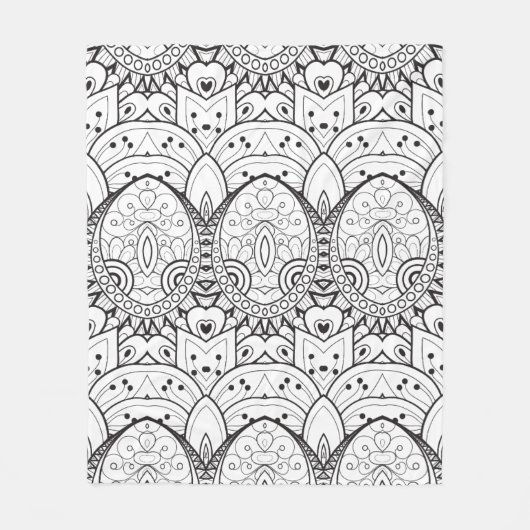 Geïnspireerde tribale illustratie fleece deken (Voorkant)