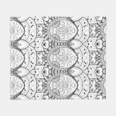 Geïnspireerde tribale illustratie fleece deken (Voorkant (Horizontaal))