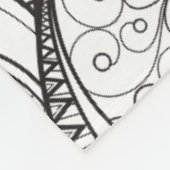 Geïnspireerde tribale illustratie fleece deken (Hoek)