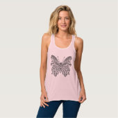 Geïnspireerde tropische vlinder tanktop (Volledige Voorkant)