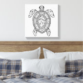 Geïnspireerde Turtle 6 Canvas Afdruk (Insitu (Slaapkamer))