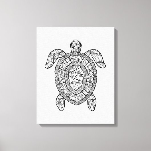 Geïnspireerde Turtle 6 Canvas Afdruk (Voorkant)