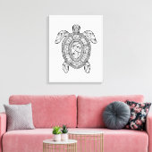 Geïnspireerde Turtle 6 Canvas Afdruk (Insitu (Woonkamer))