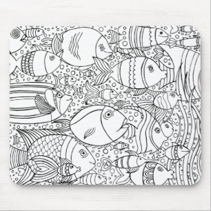 Geïnspireerde visschool muismat