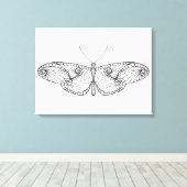 Geïnspireerde vlinder Art 6 Canvas Afdruk (Insitu (Houten vloer))