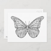 Geïnspireerde vlinder briefkaart (Voorkant / Achterkant)