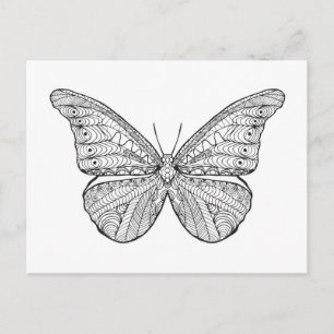 Geïnspireerde vlinder briefkaart