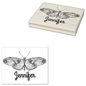 Geïnspireerde vlinderkunst 	rubberstempel (Gestempeld)