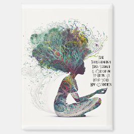 Geïnspireerde vrouw transformatiemagnet magneet