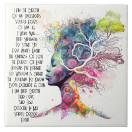 Geïnspireerde Vrouw Voorouder Gedicht Keramische T Tegeltje