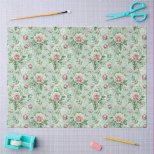 Geïnspireerde Waterverf Bloemen Voor Decoupage Tissuepapier