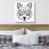 Geïnspireerde Wolf Canvas Afdruk (Insitu (Slaapkamer))