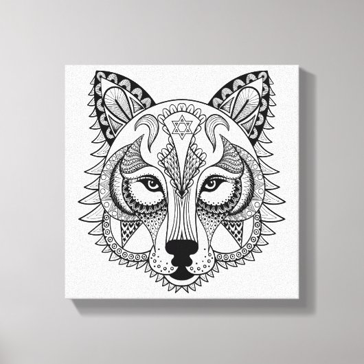 Geïnspireerde Wolf Canvas Afdruk (Voorkant)