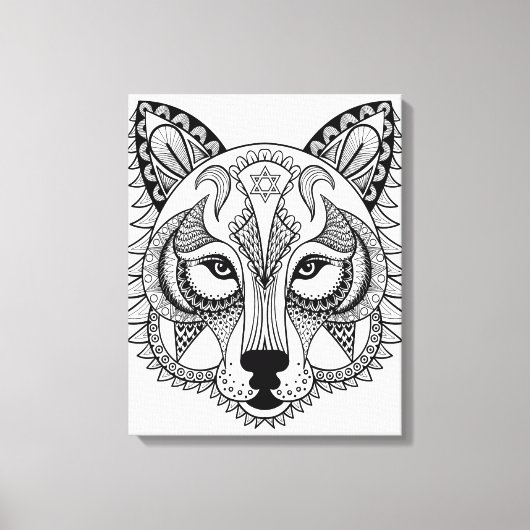 Geïnspireerde Wolf Canvas Afdruk (Voorkant)