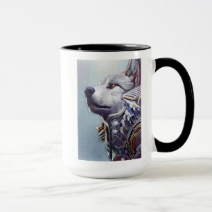 geïnspireerde Wolf Head Art - Nostalgisch Mok