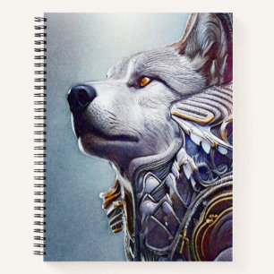 geïnspireerde Wolf Head Art - Nostalgisch Notitieboek