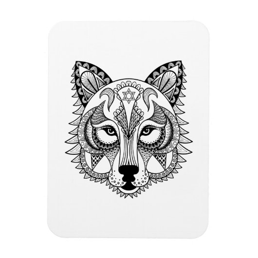 Geïnspireerde Wolf Magneet (Verticaal)