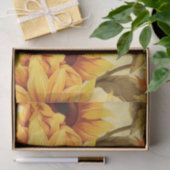  geïnspireerde zonnebloemen Decoupage Tissuepapier (Geschenk)