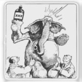 Geïntoxiceerde olifant sticker (Voorkant)