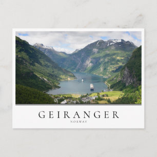 Geiranger fjord in Noorwegen Briefkaart