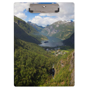 Geiranger Fjord landschap, Noorwegen Klembord