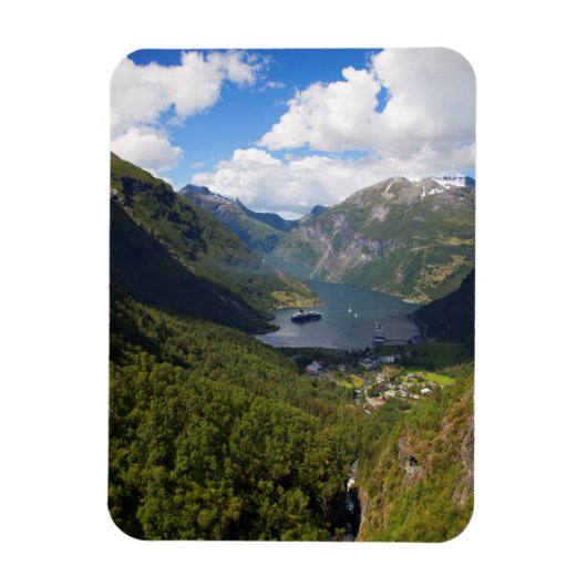 Geiranger Fjord landschap, Noorwegen Magneet (Verticaal)