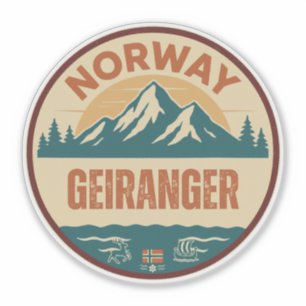 Geiranger, Noorwegen Norway Sticker