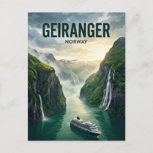 Geirangerfjord Cruise Noorwegen Briefkaart