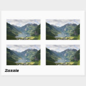 Geirangerfjord vue en Norvège autocollant rectangu (Feuille)