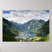 Geirangerfjord vue en Norvège poster imprimé (Devant)