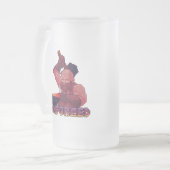 Geïronforeerde bierdrank matglas bierpul (Voorkant links)