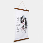 Geïrriteerd op het eerste gezicht hangend wandkleed (Gebogen)