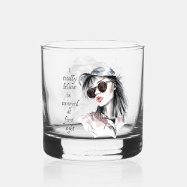 Geïrriteerd op het eerste gezicht whisky glas