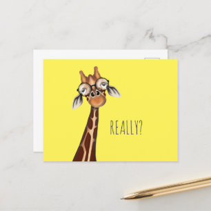 Geïrriteerde Giraffe - Funny Fridge Briefkaart
