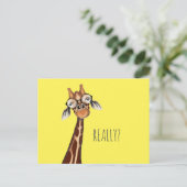 Geïrriteerde Giraffe - Funny Fridge Briefkaart (Staand voorkant)
