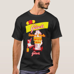 Geiser's uiensoep en knoflook aardappelchips t-shirt