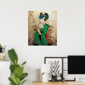 Geisha 芸者 affiche d'impression japonaise (Bureau à domicile)