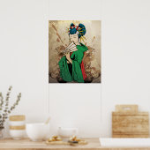 Geisha 芸者 affiche d'impression japonaise (Cuisine)